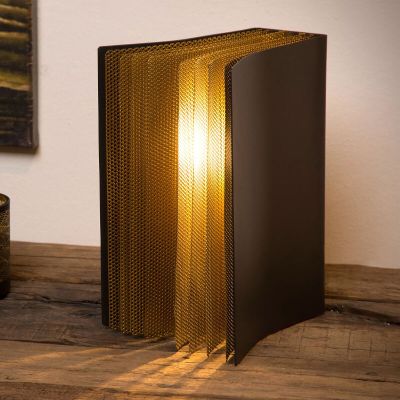 Lampe de table rétro dorée, Extravaganza Livret, avec interrupteur