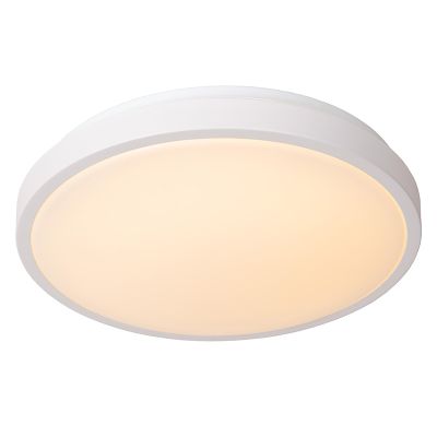 Plafonnier salle de bain moderne blanc, Dasher, 18W, 2700K LED, IP44