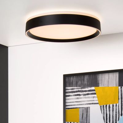 Lampe plafond moderne noire, Nuria, 24W, 2700K LED