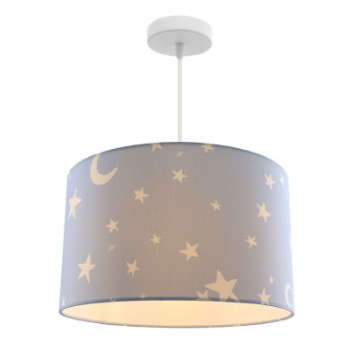 Suspension pour enfants bleue en tissu, Stars