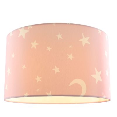 Plafonnier pour enfants rose en tissu, Stars