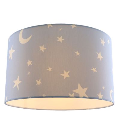 Plafonnier pour enfants bleu en tissu, Stars