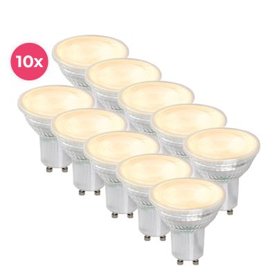 10-pack transparent de LED peut être obscurci GU10 Antonie, 5w, blanc chaud
