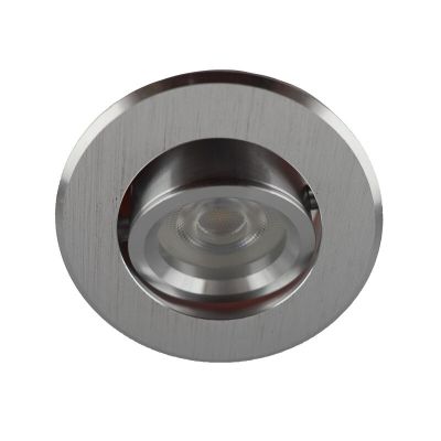 Mini spot encastrable argenté en aluminium, Bori