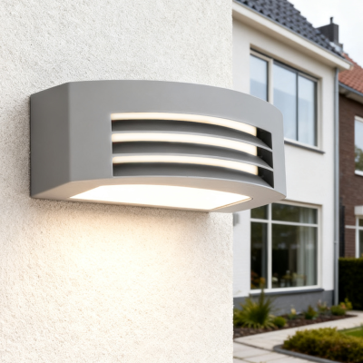 Luminaire extérieur en aluminium grise, Mingus, IP54