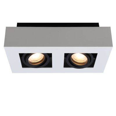 Spot en saillie en aluminium blanc, Noraly