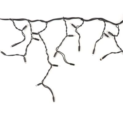 8m connectable glacon cordon noir ip67 50 cm de hauteur blanc chaud