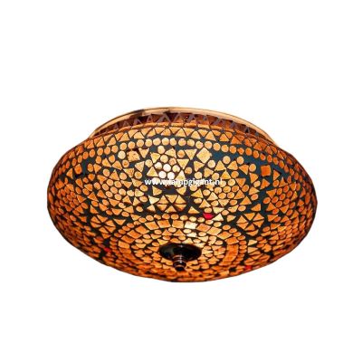 Lampe plafond orientale violette mosaïque, Mimoun