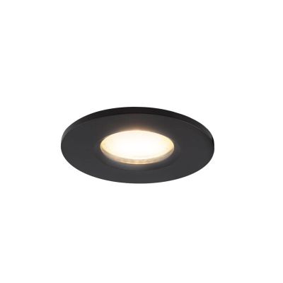 Mini spot encastrable en aluminium noir, Philomena, 1,5W, 3000K LED, IP44
