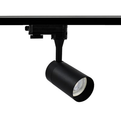 Spot triphasé noir Ylva, Pro