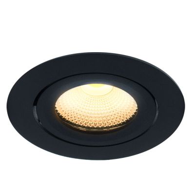 Spot encastré en aluminium noir, Wimke, 5W, 3000K LED, IP44
