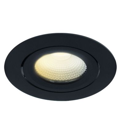Spot encastré en aluminium noir, Wimke, 5W, dim to warm LED, IP44