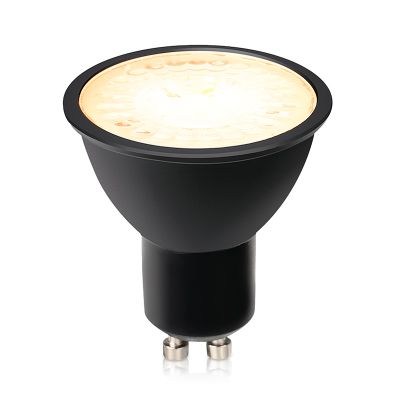 Ampoule LED GU10 gradable Antonie, noir, 5W, 3000K