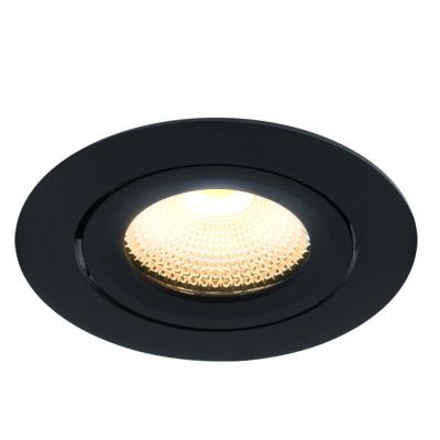 Spot encastré en aluminium noir, Wimke, 5W, 2700K LED, IP44