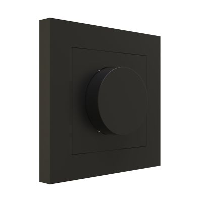 Plaque de recouvrement noire pour variateur simple