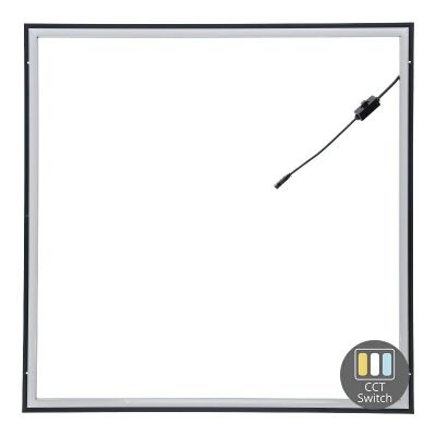 Panneau LED encadré 60x60 - 37W - interrupteur blanc - UGR<21 - éclairage périphérique