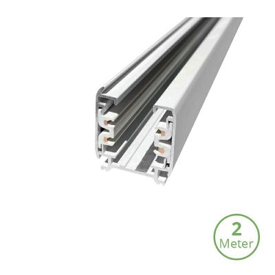 Rail triphasé, 2 mètres, blanc, Pro