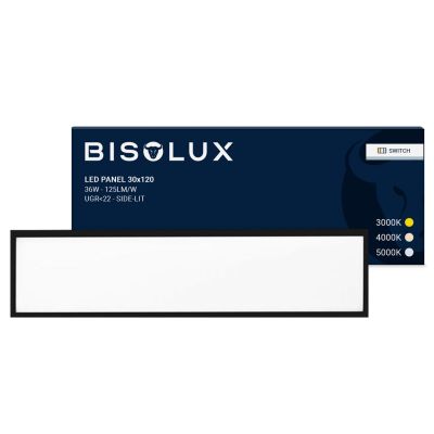 Panneau LED noir 30x120 - 125 lm/W - UGR<22 - blanc réglable