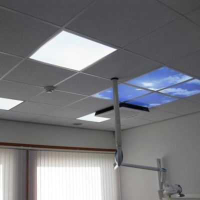 Impression photo de nuages - lot de 4 plaques acryliques avec impression, pour panneaux LED 60x60 cm