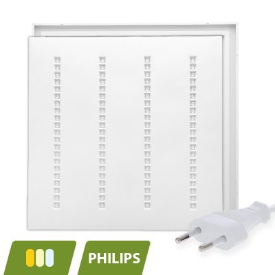 Panneau LED à persiennes 60x60 - 30W - interrupteur blanc - UGR <16