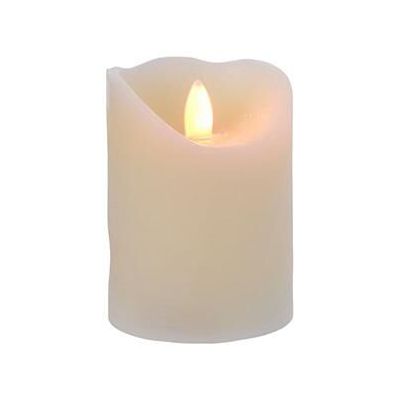Bougie scintillante LED 17 cm, crème
