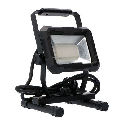 Lampe de chantier noire en aluminium, Branko, 30W, 4000K LED, IP65