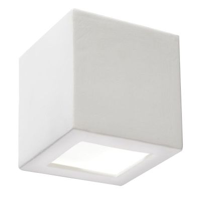 Applique up and down en verre blanche, Caitlin