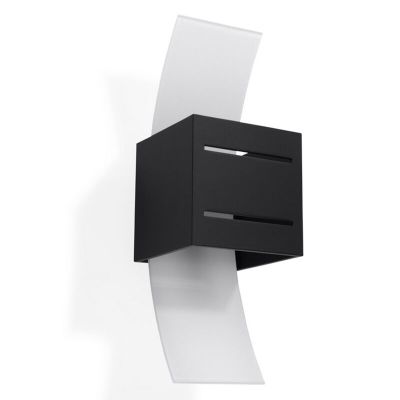 Applique up and down en aluminium noire, Jasmien