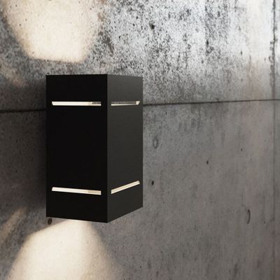 Applique up and down en aluminium noire, Janien