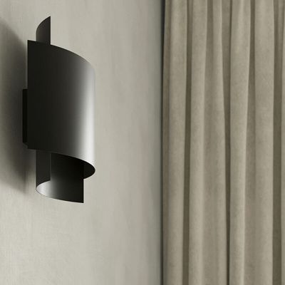 Applique up and down en aluminium noire, Julissa