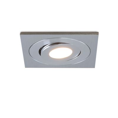 Rona spot encastré veranda carré orientable, IP44, gradable, chromé