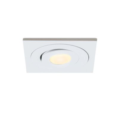 Rona spot encastré veranda carré orientable, IP44, gradable, blanc