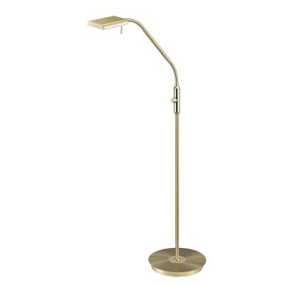 Lampadaire moderne laiton, Robin, 12W, 3000K LED, avec variateur tactile