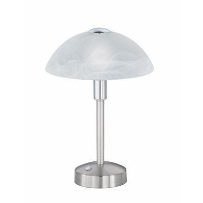 Lampe de banquier classique nickel, Notaris, 4W, 3000K LED, avec interrupteur