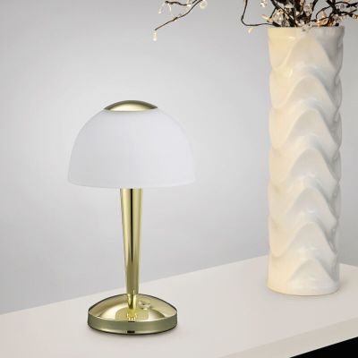 Lampe de table classique laiton, Daphne, 4W, 3000K LED, avec interrupteur