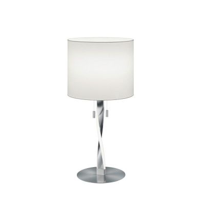 Lampe de table moderne nickel, Ramten, 3W, 3000K LED, avec interrupteur à tirette