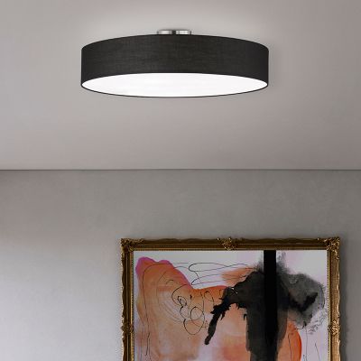 Lampe plafond en métal nickel, Ledbury