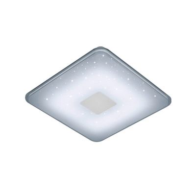 Lampe plafond moderne blanche, Lev, 30W, blanc chaud à froid réglable LED, avec télécommande