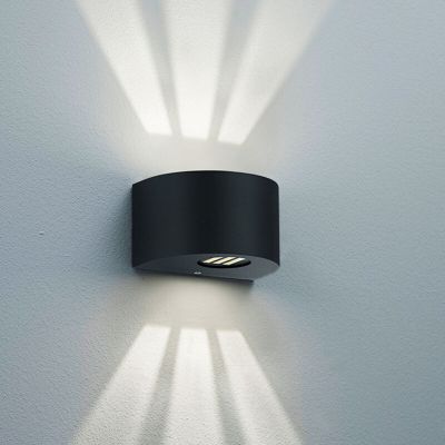 Luminaire extérieur design noir, Sandkas, 2W, 3000K LED, IP44