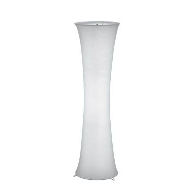 Lampadaire en métal blanc, Vivy, avec interrupteur