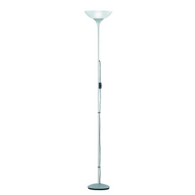 Lampadaire en plastique gris, Willem, avec interrupteur