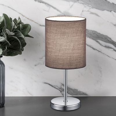 Lampe de table moderne chromée, Zoe, avec interrupteur