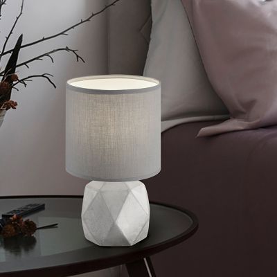 Lampe de table en béton grise, Yfenn, avec interrupteur