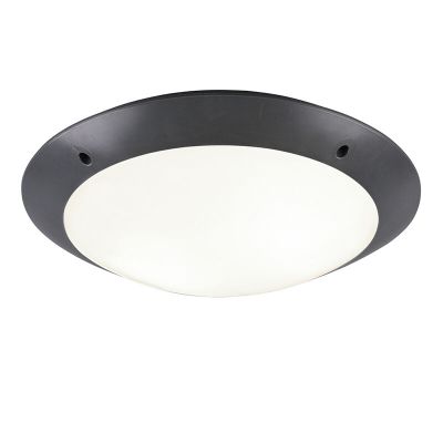 Lampe plafond moderne anthracite, Gandrup, IP54