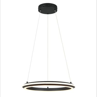 Suspension moderne noire, Jiry, 34W, white switch LED, gradable en 3 étapes