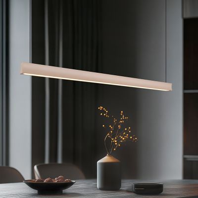 Suspension moderne beige, Wishal, 29W, white switch LED, gradable en 3 étapes