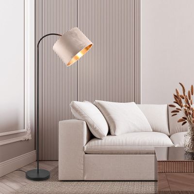 Lampadaire à arc moderne beige, Ercan