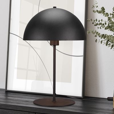 Lampe de table moderne noire, Fransisca, avec interrupteur