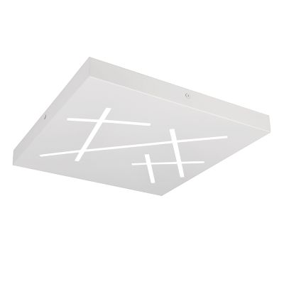 Lampe plafond design blanche, Eelco, 24W, blanc chaud à froid réglable LED, gradable en 3 étapes