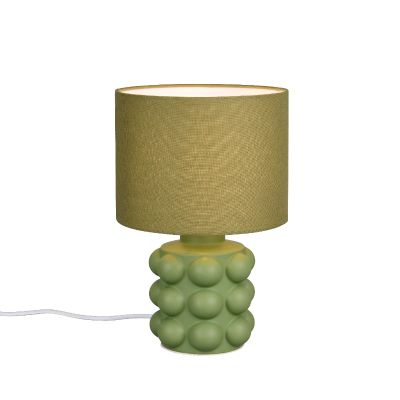 Lampe de table en céramique verte, Cihad, avec interrupteur